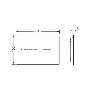 Электронная панель смыва TECE TECEsolid 9240451 с бесконтактной активацией питание от сети 12 В хром глянцевый